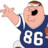 Peter Griffin Football zoomed Icon